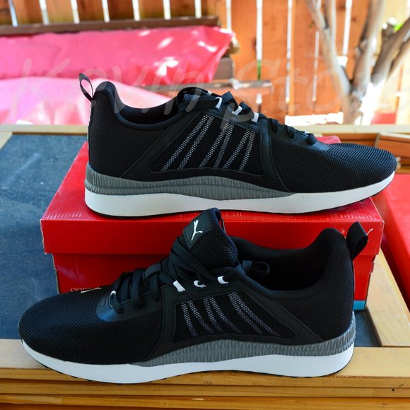 PUMA Mens Pacer Net Cage‎ Trainers Sneakers Running Shoes Black - Picture 9 of 16